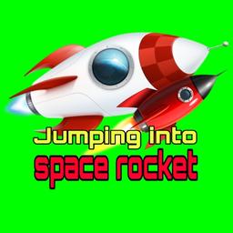 Jumping into space rocket travels in space